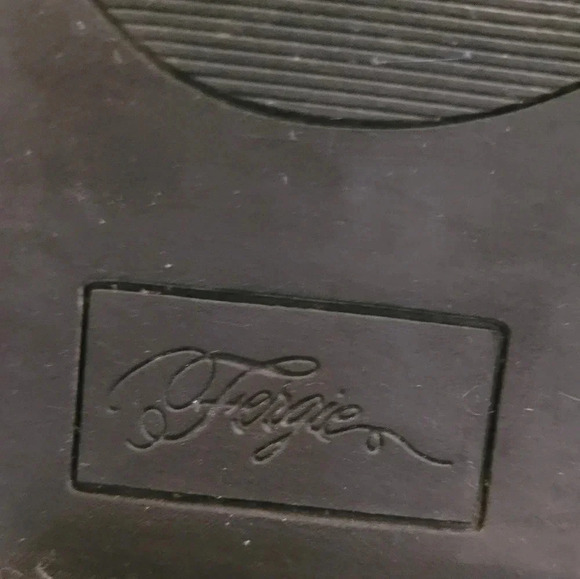 FERGIES Navaro black pebbled leather over the knee slant zip up boots Women's 8 - Picture 10 of 15